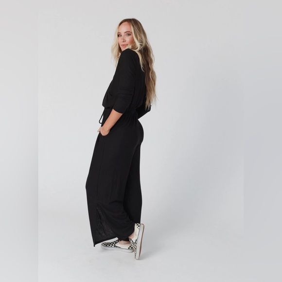 Three Bird Nest | Cross Your Heart Jumpsuit | Black - Picture 4 of 13